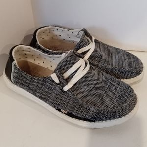 Hey Dude Wendy Sox Womens 9 Sparkling Black Casual Slip On UK 7